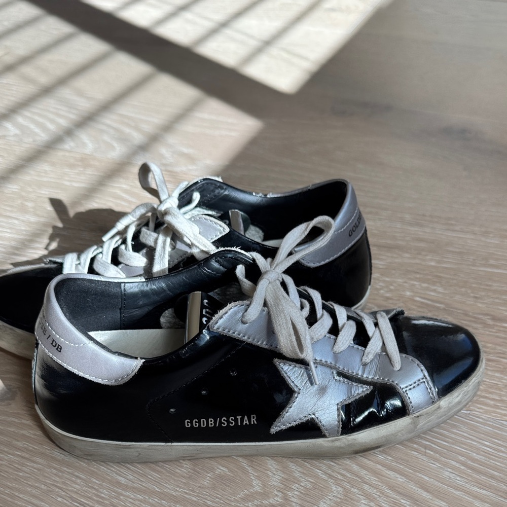 Golden Goose Black and Silver Star Sneakers - Picture 6 of 6